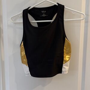 Aqua Black and Gold Tank Top